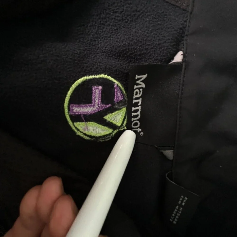 Marmot Approach Vest Black Soft Shell Mens Size L Water Repellent, "CYBEX" logo - Picture 9 of 10